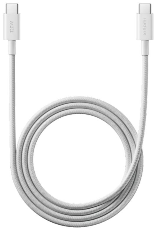 Кабель Xiaomi 6A Braided USB-C to USB-C Cable (1m) белый BHR087KGL