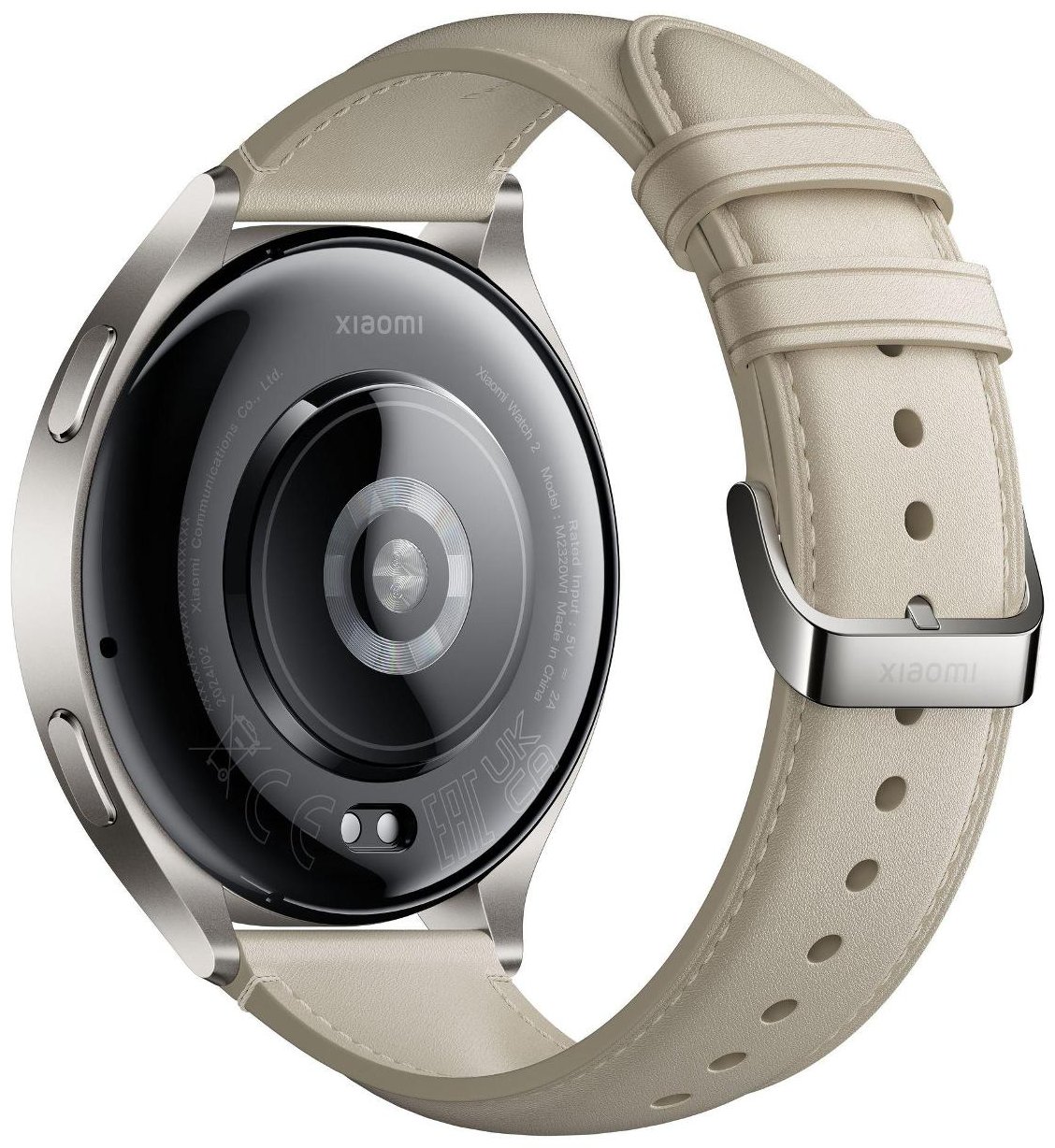 Смарт-часы Xiaomi Watch 2 серый с белым кожаным ремешком BHR9306GL