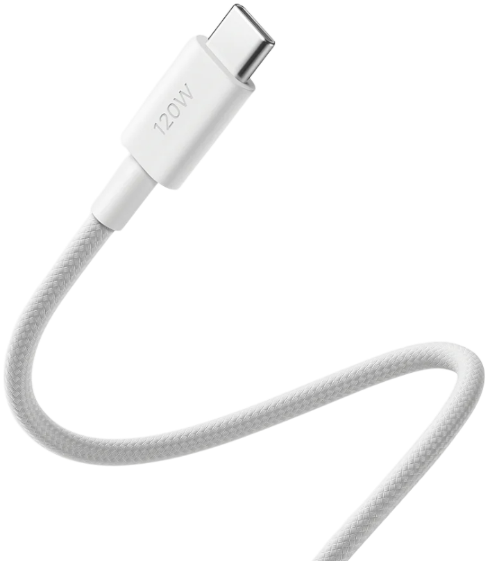 Кабель Xiaomi 6A Braided USB-C to USB-C Cable (2m) белый BHR087AGL